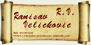 Ranisav Veličković vizit kartica